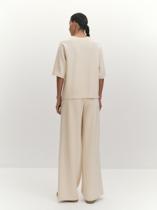 Брюки со стрелками из мягкого вискозного пике