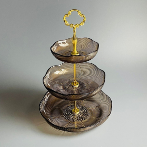 200-159 Трехъярусная этажерка в под.уп.(х12)Стекло