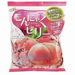 Yukiguni Aguri Желе порционное Конняку со вкусом персика, 6х16гр, 96 гр