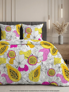 Комплект постельного белья Папайя белоземельный бязь