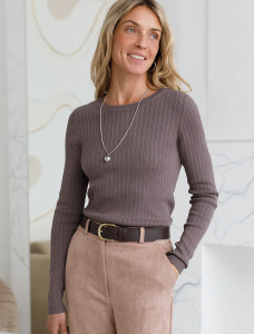 Джемпер тонкой вязки из вискозы с нейлоном