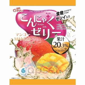Yukiguni Aguri Желе порционное Конняку со вкусом манго, 6х16гр, 96 гр