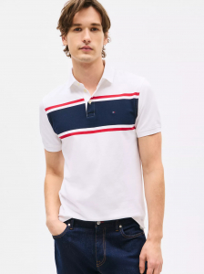 Slim Fit Block Stripe Polo