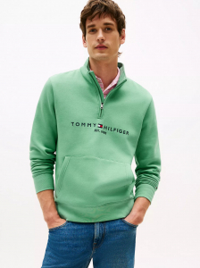 Embroidered Tommy Logo Quarter-Zip