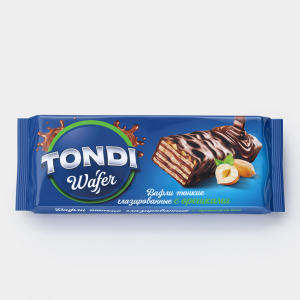 «Tondi», вафли глазированные с орешками, 138 г