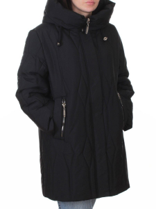 A-822 BLACK Куртка зимняя стеганная женская (верблюжья шерсть, 120 гр. холлофайбер)