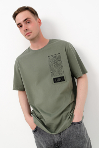 Футболка мужская Хаки с рисунком