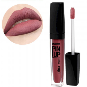 Блеск для губ pin up ultra matt LUXVISAGE розовый 34 vintage rose матовый финиш с пудровым эффектом