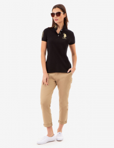 USPA METALLIC PRINT POLO SHIRT