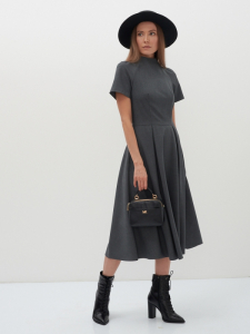 Платье из костюмной ткани OD-751-1 серое