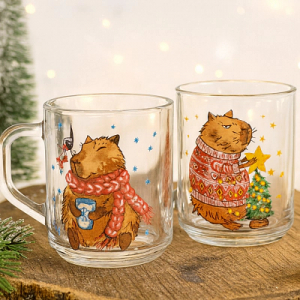 Кружка GREEN TEA НОВОГОДНЯЯ КАПИБАРА 200мл