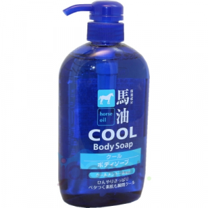 Kumano Cool Body Soap Гель для душа для мужчин, с лошадиным маслом, охлаждающий, 600 мл