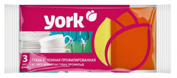 Губки д/посуды профиль YORK 3шт3101