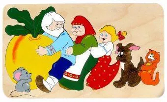 Мозаика-вкладыш дерев. Репка, 18дет.
