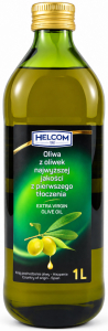Оливковое масло Helcom Extra Virgin первого отжима (стекло) 1 л