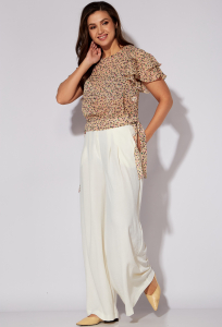 Блуза Viola Style 1170 бежевый цветы