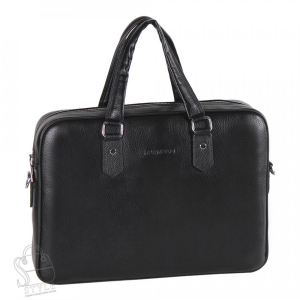 Портфель мужской кожаный 66239H black Heanbag