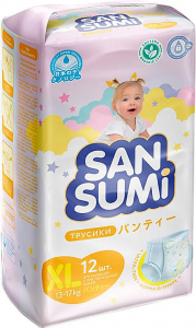 Трусики-подгузники, размер XL (13-17 kg) «Sansumi», 513г