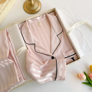 Пижама розовая в полоску