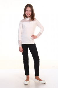 Водолазка для девочки 007 (белый)