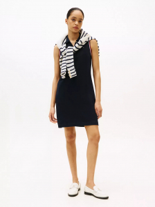 Sleeveless Stretch Pique Polo Dress