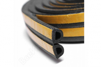 Утеплитель резин.D-проф.ЧЁРНЫЙ 100м