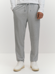 Брюки из хлопкового трикотажа с брендированным принтом