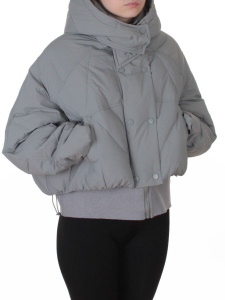 H24-033 GRAY Куртка пуховая зимняя женская (пух)
