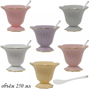 109-049 Набор из 6 креманок 250 мл с ложками в под.уп.(х6)