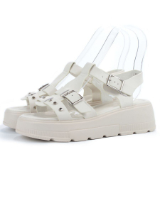 08-PEAG33-1 LT. BEIGE Босоножки женские (натуральная кожа)