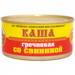 Консервы мясные Каша гречневая со свининой №8, 325 г