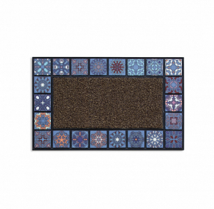 Коврик придверный MOSAIC QUADRO фиолетовый 76x45см
