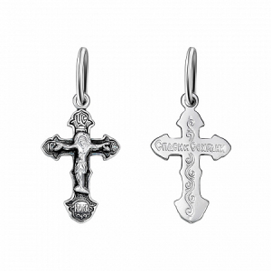 240.55 крест из серебра частично черненый штампованный