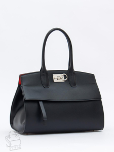 Сумка женская кожаная 1049M black Polina&Eiterou