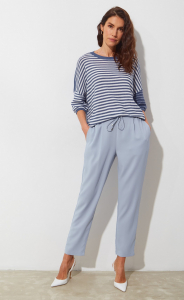Брюки женские на резинке F312-0831 голубые