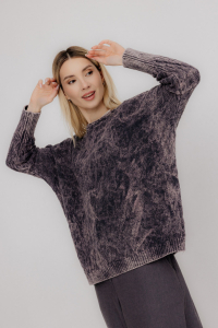 Джемпер из льна 4-268V графит