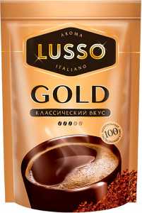 «LUSSO», кофе Gold, растворимый, 75г