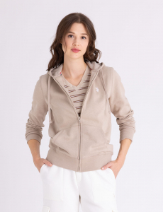 FLEECE FULL ZIP LOGO HOODIE