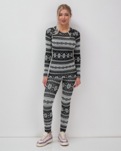 Комплект женского термобелья черного цвета 2520Ch