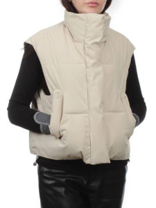 24122 BEIGE Жилет утепленный женский (100 гр. холлофайбер)