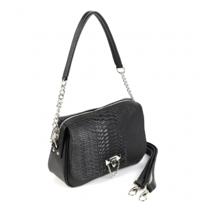 Женская кожаная сумка 1634-А Блек