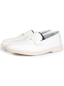 03-B416-1 WHITE Лоферы женские (натуральная кожа)