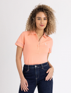 MESH PANEL ZIP UP POLO SHIRT