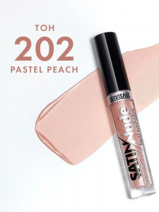 Тени для век жидкие SATIN LUXVISAGE бежевый 202 Pastel Peach сатиновый финиш
