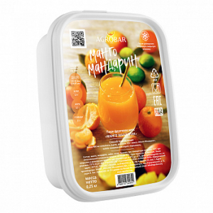 Пюре Манго - мандарин (Агробар) замороженное, 250 гр