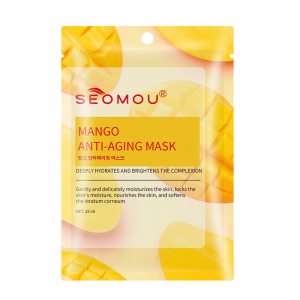 Тканевая маска для лица с экстрактом Манго, Ниацинамидом и Календулой Seomou