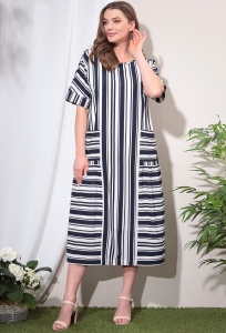 Платье Lenata 12121 синяя полоска