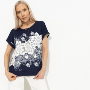 Футболка свободной посадки, Жду чудо (floral print)