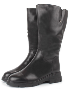 Z4215M BLACK Сапоги зимние женские (натуральная кожа, натуральный мех)