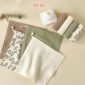 Акция Салфетки “МУСЛИН” набор 4 шт.  25*25 с петелькой